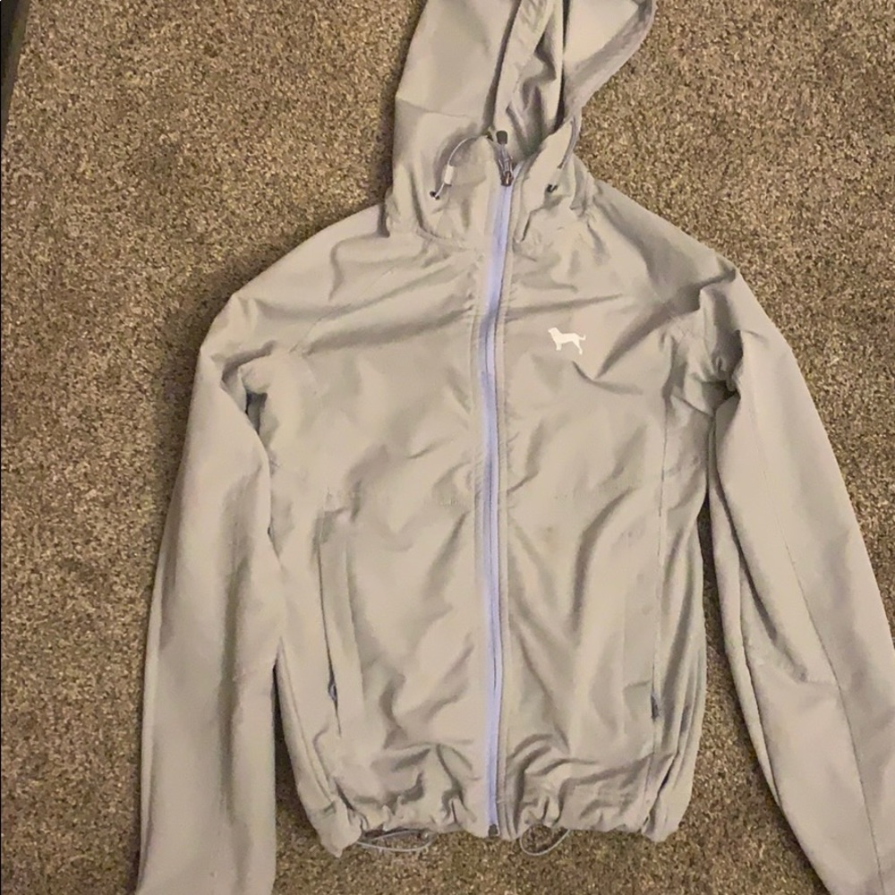 Black dog rain jacket
